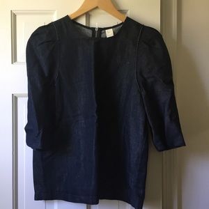 Gap denim blouse (zipper back)